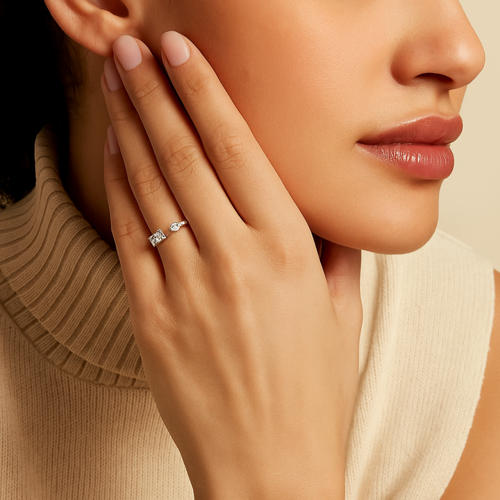 bague au style géométrique épuré