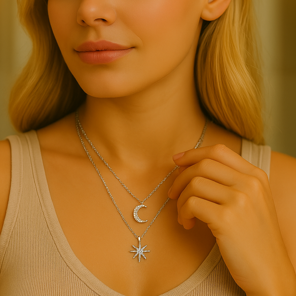 Collier "Astra" Argent Blanc 925