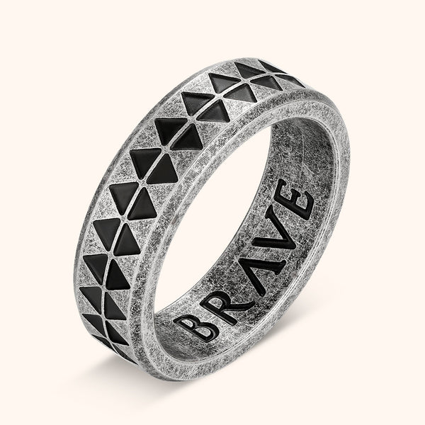 Bague Homme Léo – Acier Inoxydable 316L