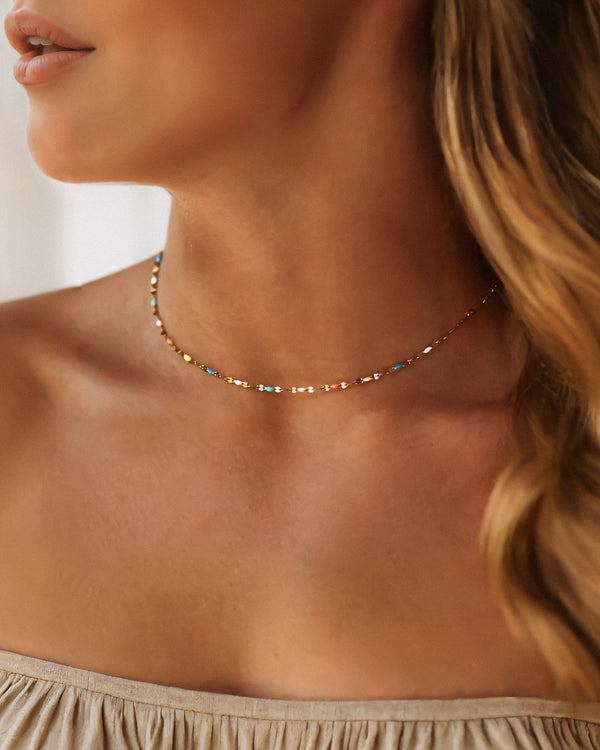 Collier Ysia – Perles Émaillées Multicolores