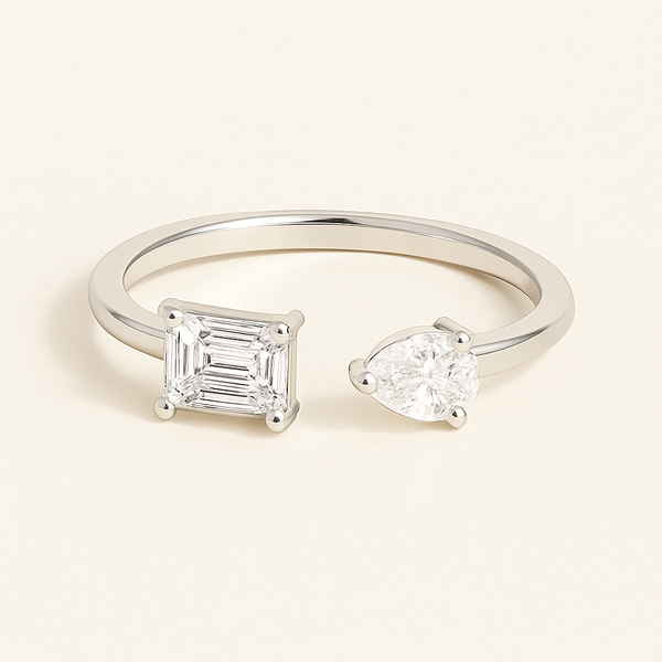 bague au style géométrique épuré