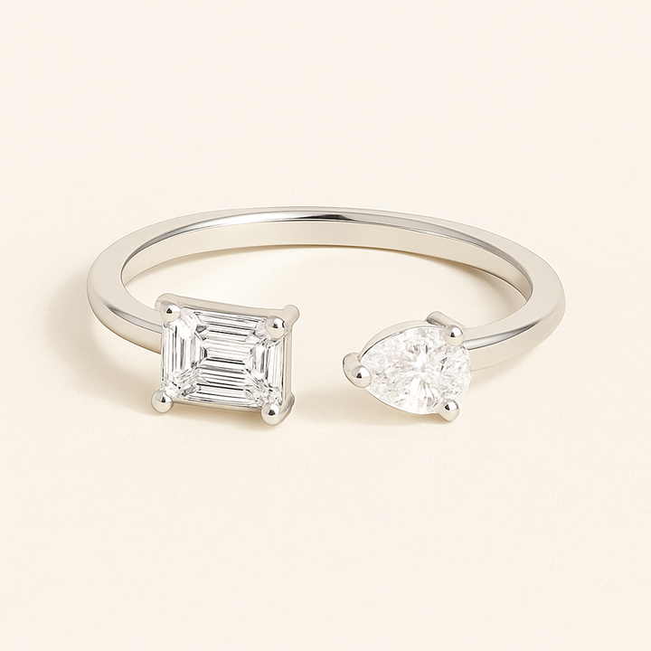 bague au style géométrique épuré